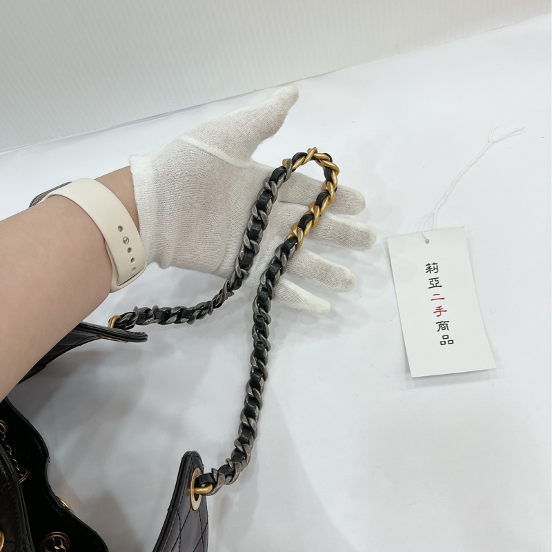 莉亞精品♡Chanel AS5293 25bag 亮面折紋小牛皮 二手-20