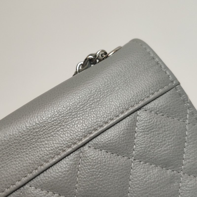 Chanel 牛皮純色字母logo斜背包單肩包-22