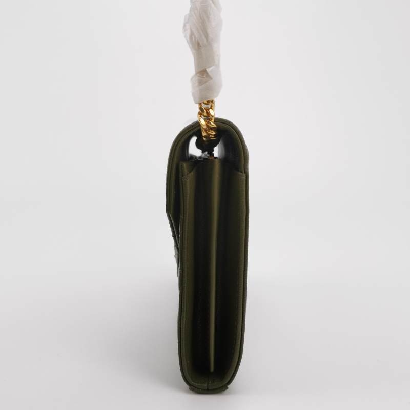 Saint Laurent Envelope牛皮純色YSL標誌斜背包單肩包-2