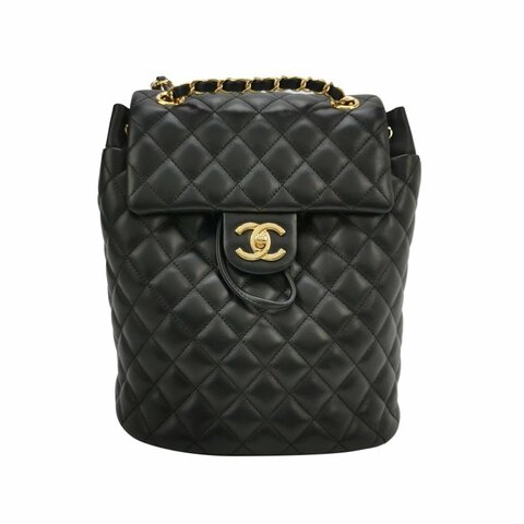 Chanel Urban Spirit牛皮菱格絎縫雙C書包扣雙肩包