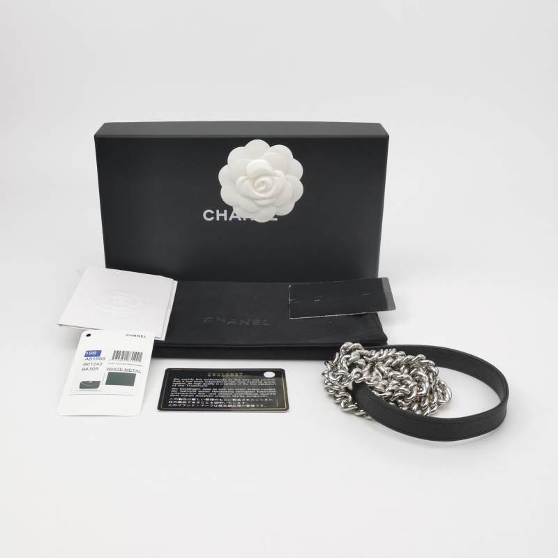 Chanel Boy Bag牛皮菱格絎縫方形雙C鎖扣斜挎包單肩包-8