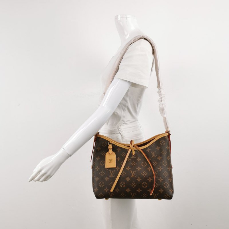 Louis Vuitton (LV) Carry All小號植鞣革Monogram印花子母包肩背包晶片款-1