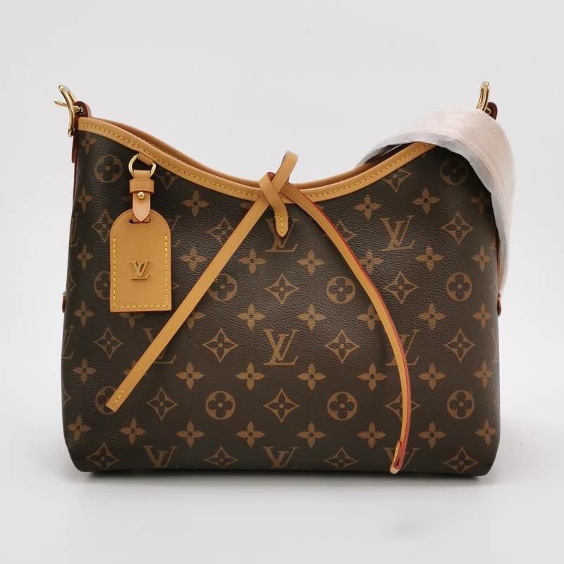 Louis Vuitton (LV) Carry All小號植鞣革Monogram印花子母包肩背包晶片款-7