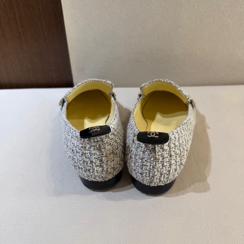 Chanel  香奈兒 粗毛呢勳章 樂福鞋 37碼 已貼底-4