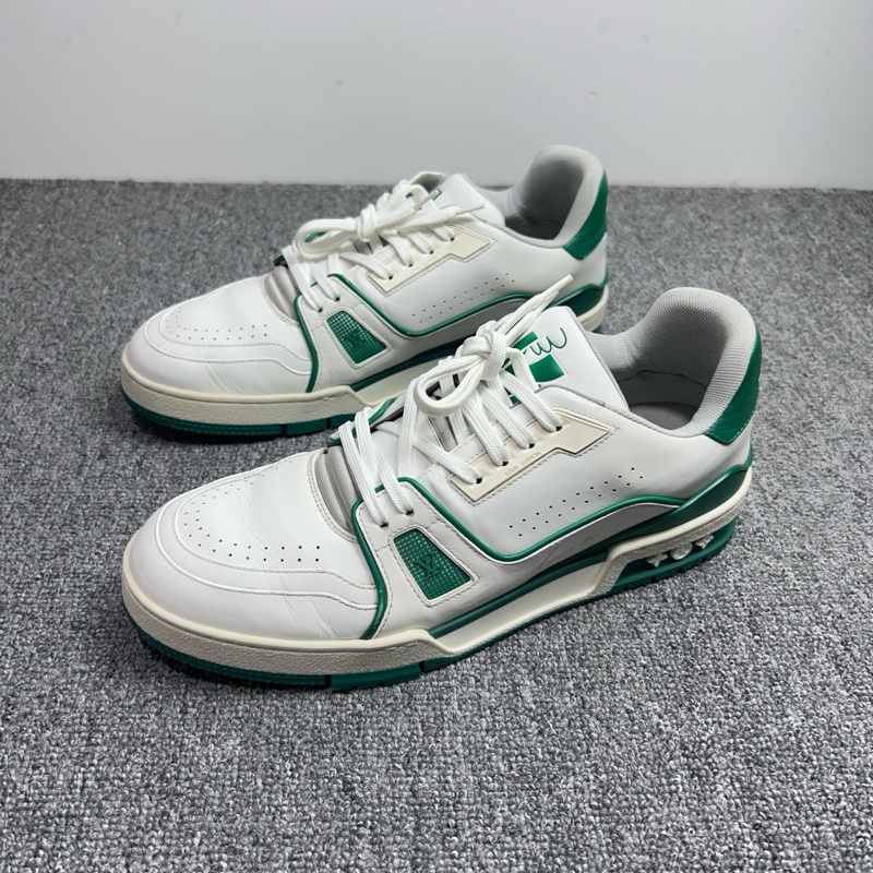 Louis Vuitton 路易威登 LV 白綠 Trainer 休閒鞋 尺碼：41碼-0