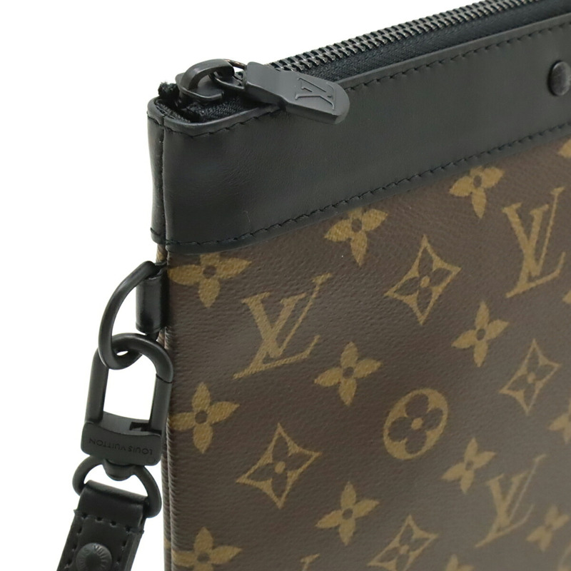 路易威登 (LOUIS VUITTON) 路易威登 Monogram Macassar Pochette To Go 第二件手拿包 棕色/黑色 M82079-4