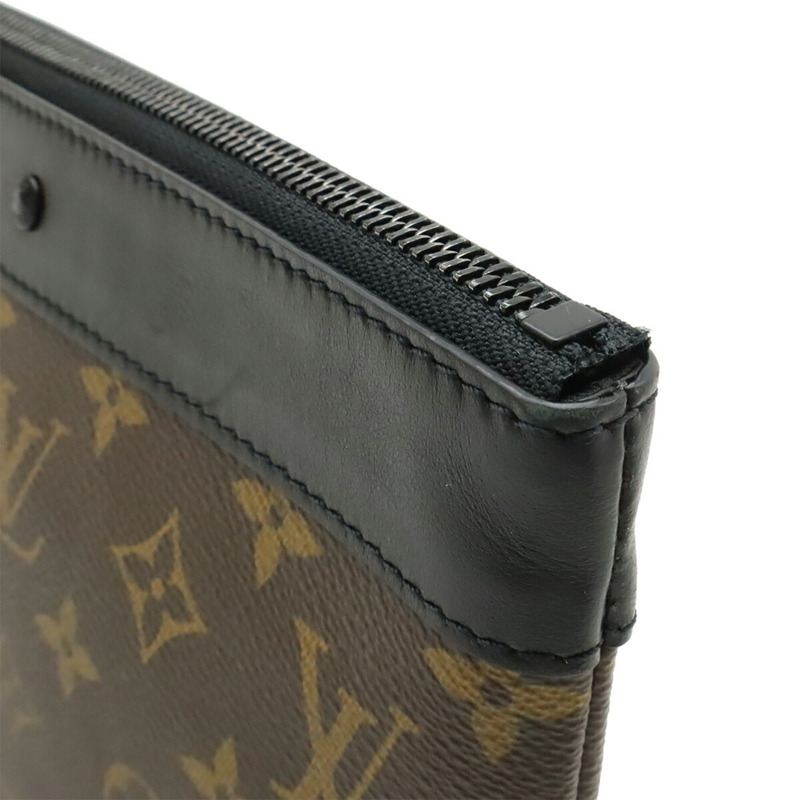 路易威登 (LOUIS VUITTON) 路易威登 Monogram Macassar Pochette To Go 第二件手拿包 棕色/黑色 M82079-7