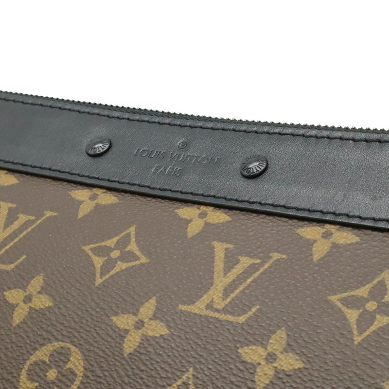 路易威登 (LOUIS VUITTON) 路易威登 Monogram Macassar Pochette To Go 第二件手拿包 棕色/黑色 M82079-8