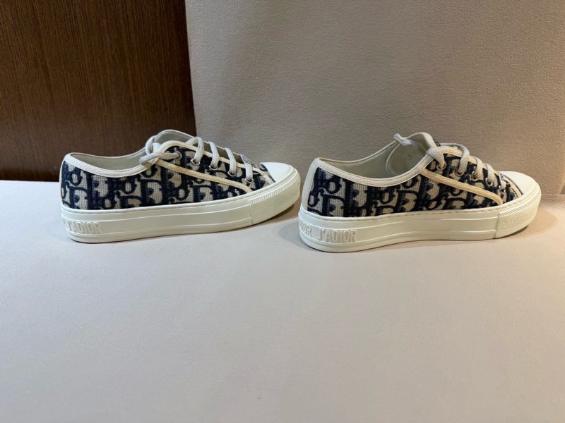 DIOR 迪奧 Walk'n'Dior 刺繡 Oblique印花 板鞋增高帆布鞋-2