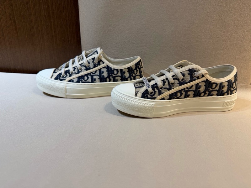 DIOR 迪奧 Walk'n'Dior 刺繡 Oblique印花 板鞋增高帆布鞋-3