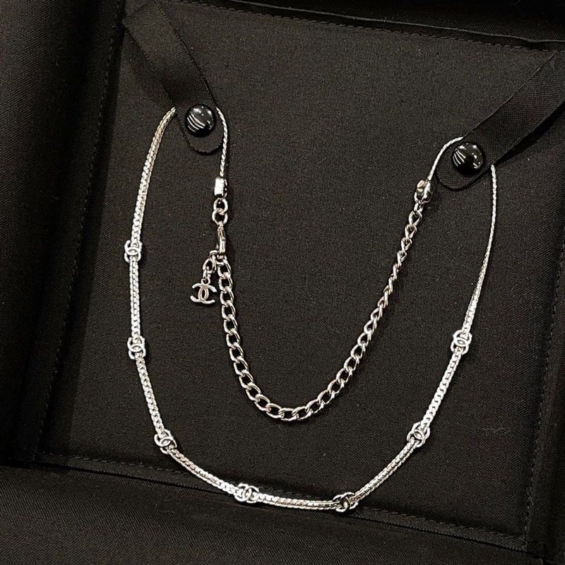 Chanel 香奈兒 25年新款 Choker 七花項鏈 銀色-0
