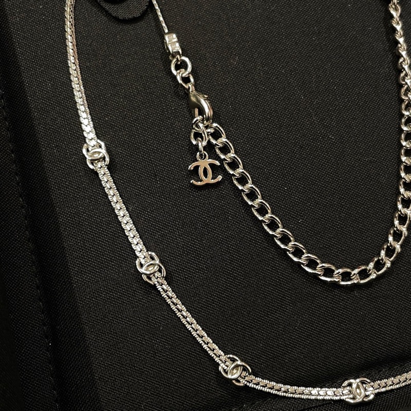 Chanel 香奈兒 25年新款 Choker 七花項鏈 銀色-1