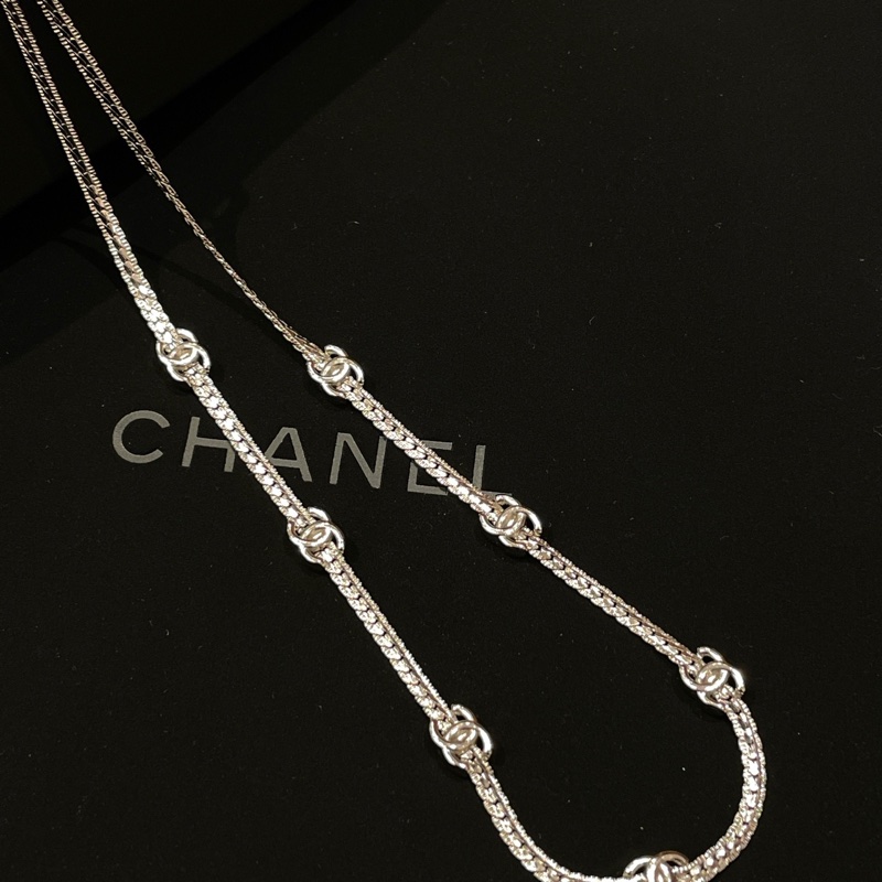 Chanel 香奈兒 25年新款 Choker 七花項鏈 銀色-2