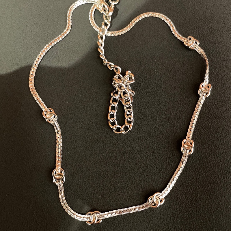 Chanel 香奈兒 25年新款 Choker 七花項鏈 銀色-4