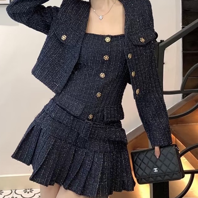CHANEL香奈兒黑銀荔枝牛皮WOC發財包🤴🏻-32