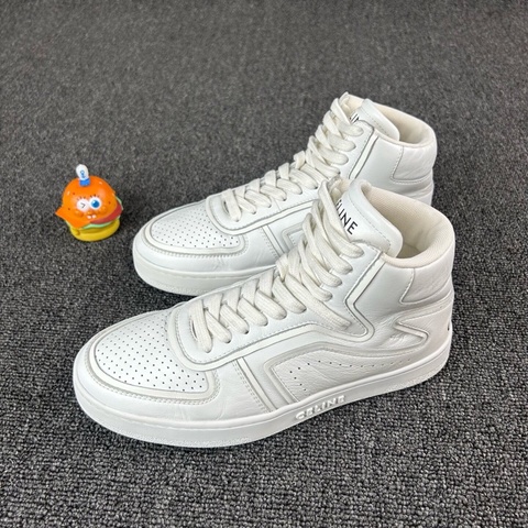 Celine 賽琳高幫小白鞋 尺碼:37 碼🧡