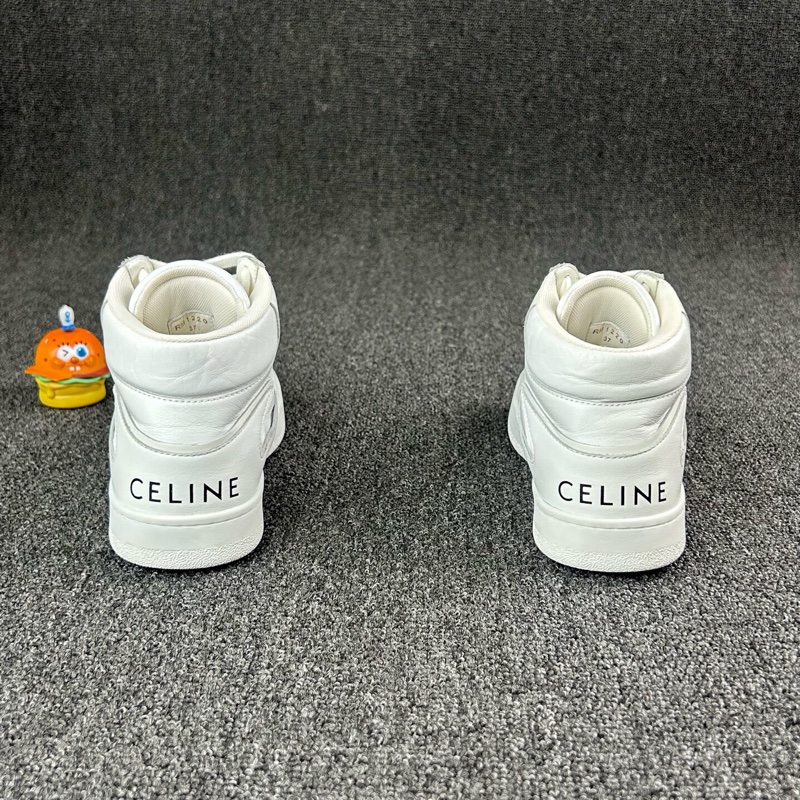 Celine 賽琳高幫小白鞋 尺碼:37 碼🧡-4