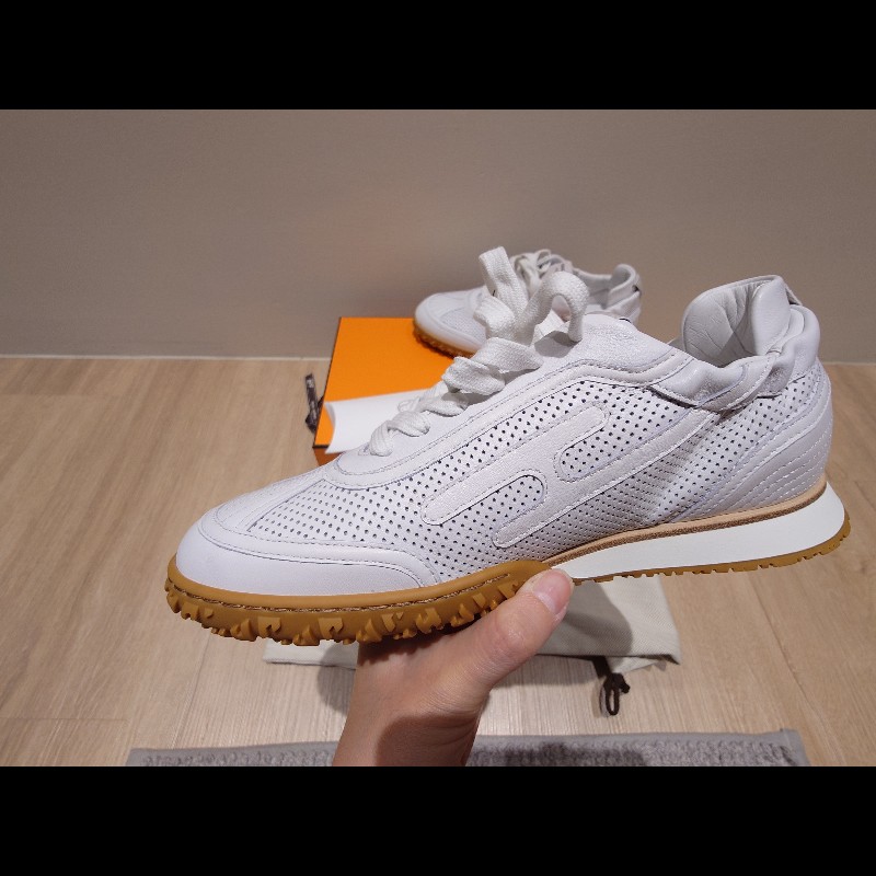 「熱賣-全台缺貨/全新品」Hermes Jet運動鞋/全皮/小白鞋 鞋碼37.5-2