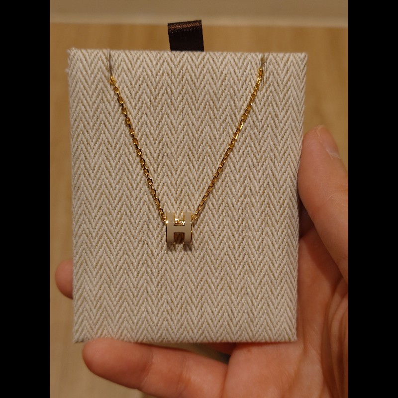 「全新」Hermes Mini Pop H墜飾 玫瑰金-0