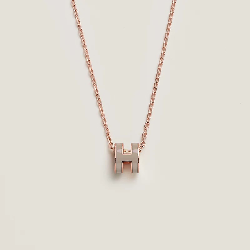 「全新」Hermes Mini Pop H墜飾 玫瑰金-3