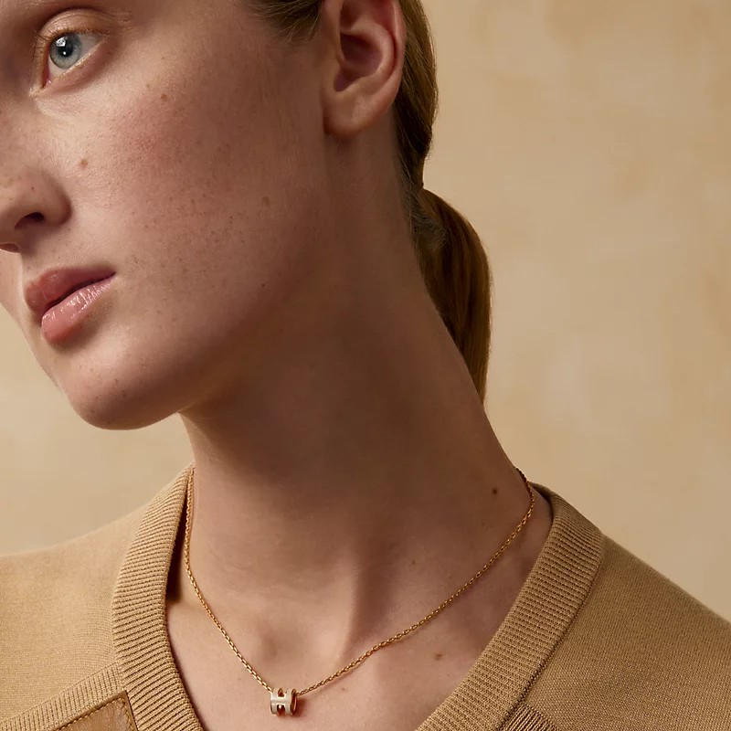 「全新」Hermes Mini Pop H墜飾 玫瑰金-4