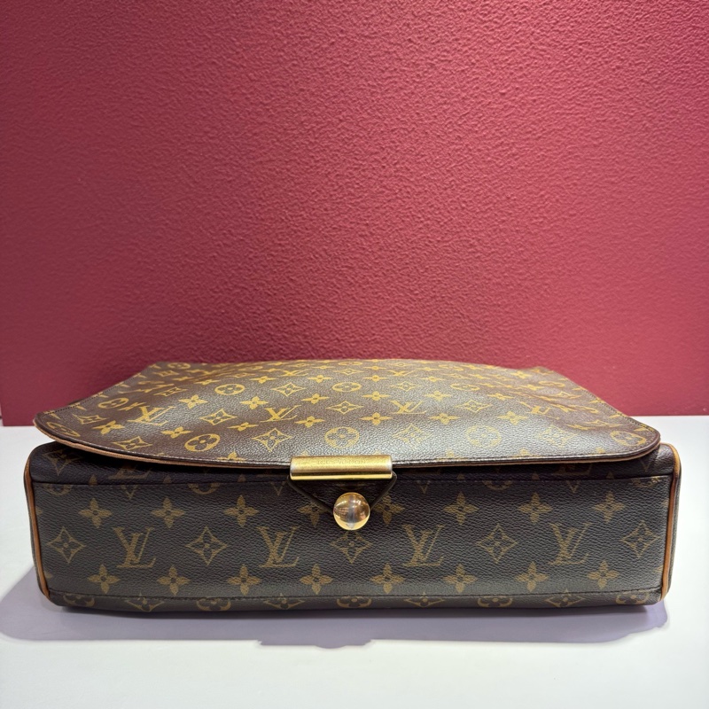 路易威登/Louis Vuitton 經典老花翻蓋公文包 斜挎包-4