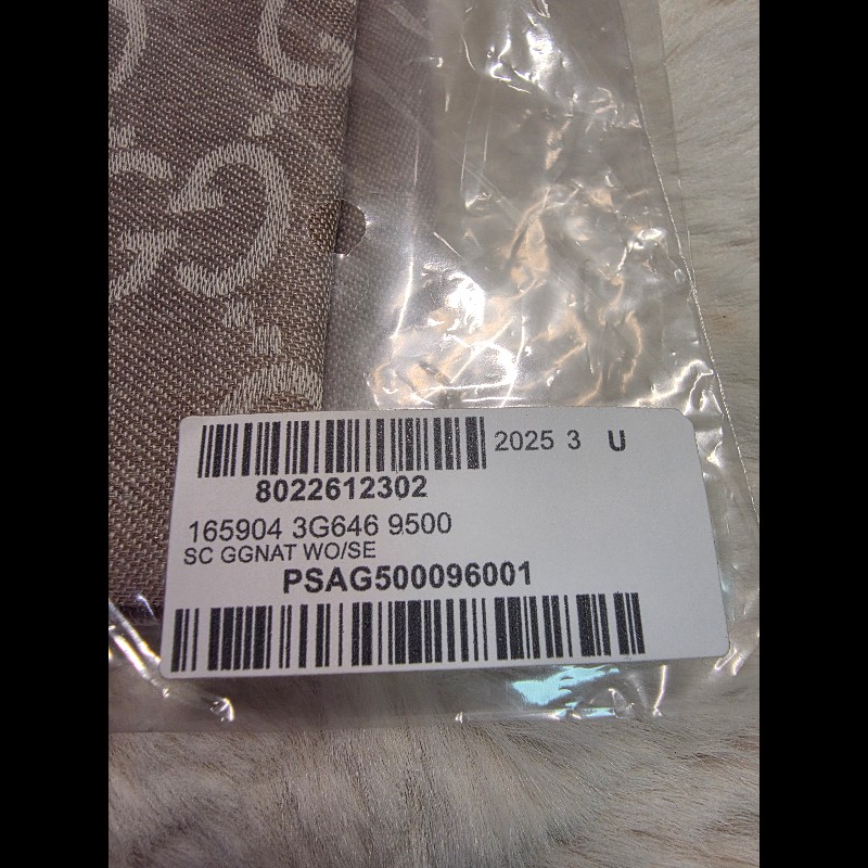 全新 未拆 GUCCI 經典雙 G Logo 緹花羊毛絲綢披肩/圍巾-3