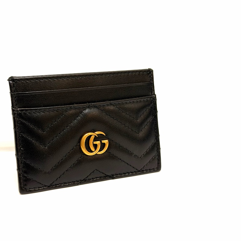 Gucci 黑Marmont 霧金釦4卡卡片套-8