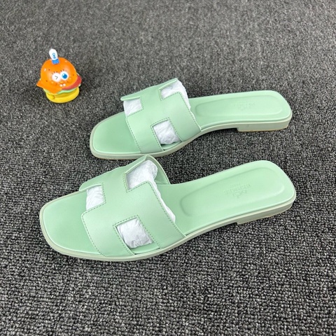 Hermes愛馬仕綠色拖鞋 尺碼：39 🧡已貼底