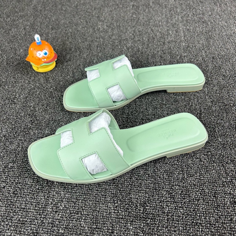 Hermes愛馬仕綠色拖鞋 尺碼：39 🧡已貼底-0