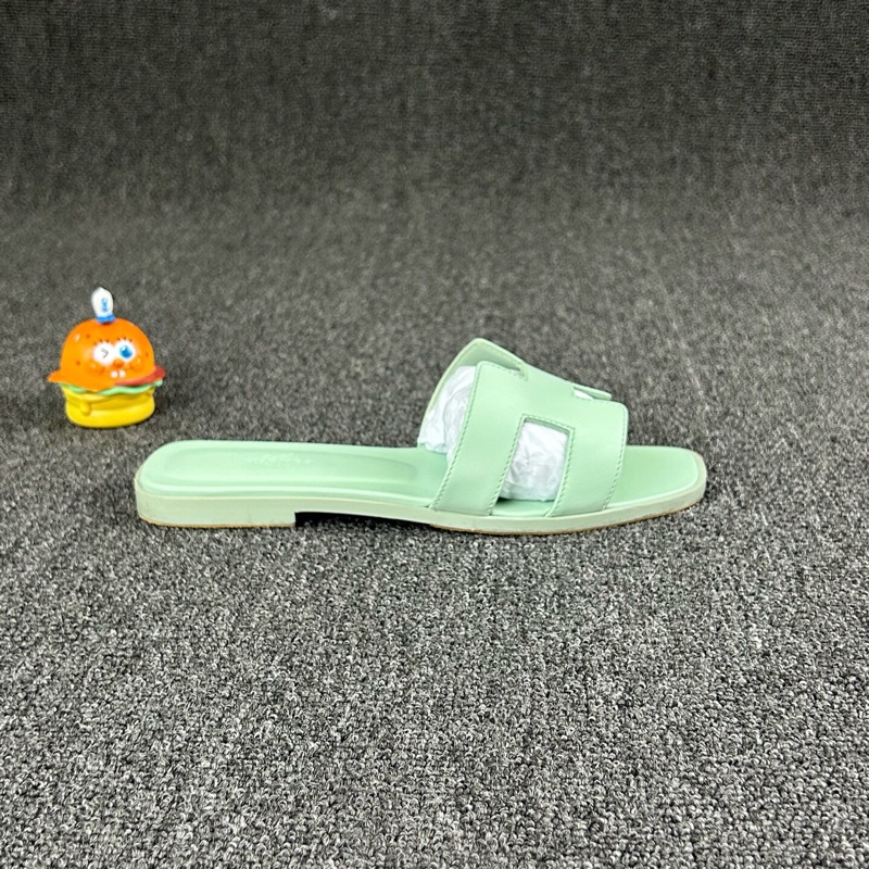 Hermes愛馬仕綠色拖鞋 尺碼：39 🧡已貼底-3