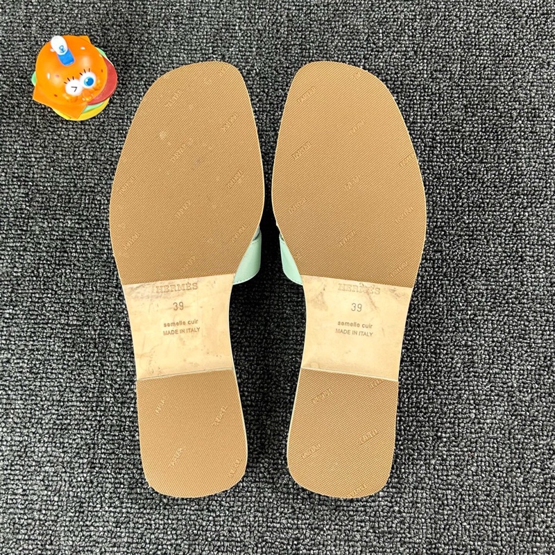 Hermes愛馬仕綠色拖鞋 尺碼：39 🧡已貼底-6