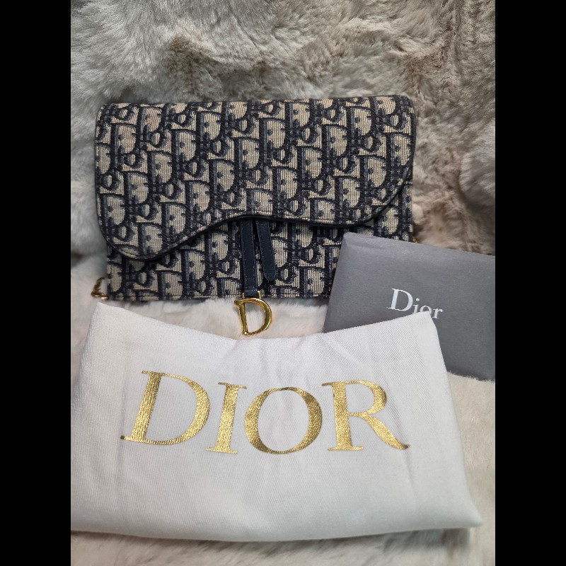 Dior Saddle Wallet on Chain / 馬鞍鏈帶長夾包-0