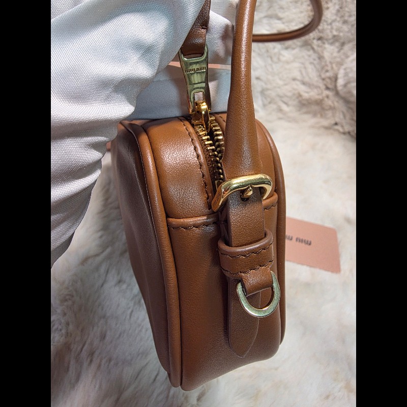 Miu Miu Arcadie / Leather Shoulder Bag 皮革肩背包 棕色 美拉德色系-3
