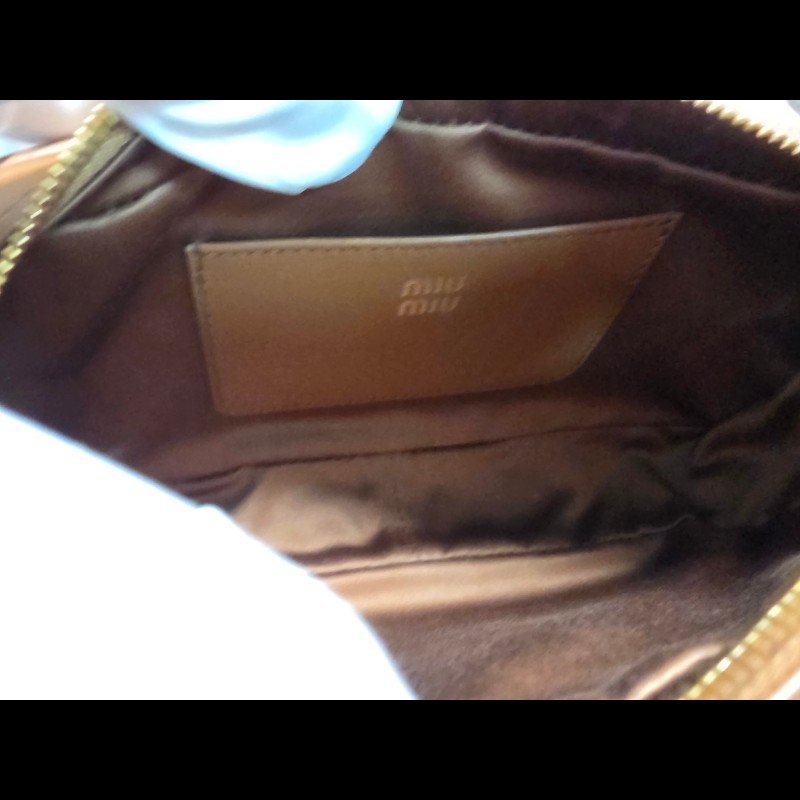 Miu Miu Arcadie / Leather Shoulder Bag 皮革肩背包 棕色 美拉德色系-5