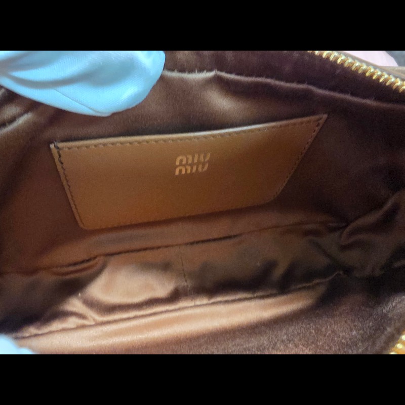 Miu Miu Arcadie / Leather Shoulder Bag 皮革肩背包 棕色 美拉德色系-6