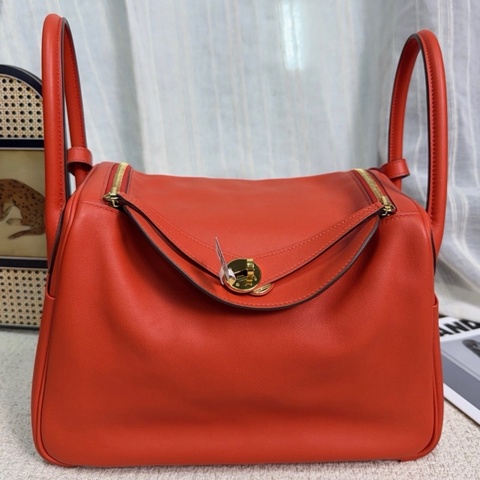 🌈Hermes❤️Lindy 30❤️紅色金扣❤️99新🌟Swift皮🌟lindy30🌟lindy🌟愛馬仕🌟