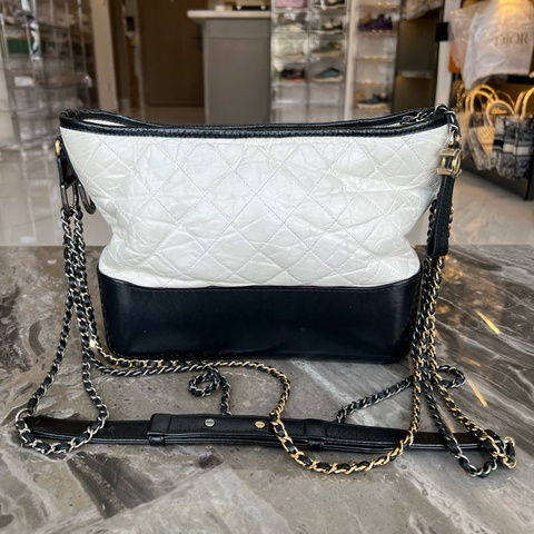 🔥Chanel 香奈兒 流浪包 中號 黑白熊貓 25開 成色很新