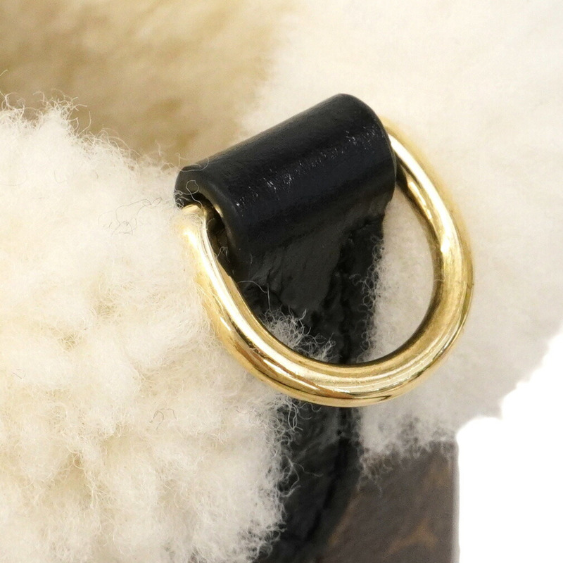 路易威登 Monogram Shearling Neverfull Inside Out BB 手提包 M26315 棕白色兩用包，女士款-7