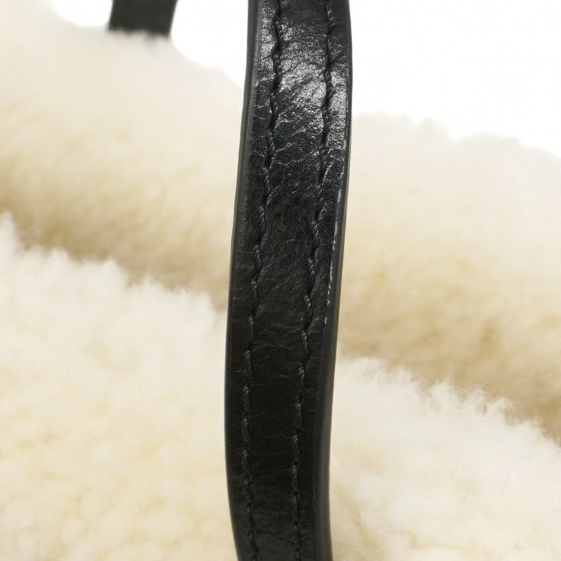 路易威登 Monogram Shearling Neverfull Inside Out BB 手提包 M26315 棕白色兩用包，女士款-8