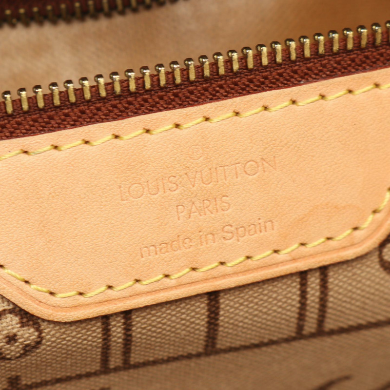 路易威登 Neverfull MM 手提包 M40156 Monogram 皮革棕色二手女士-3