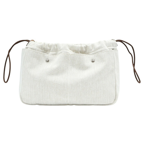 米色 帆布 Fourbi 25 Pouch 收納包【HERMES 愛馬仕】 H063913CKAA