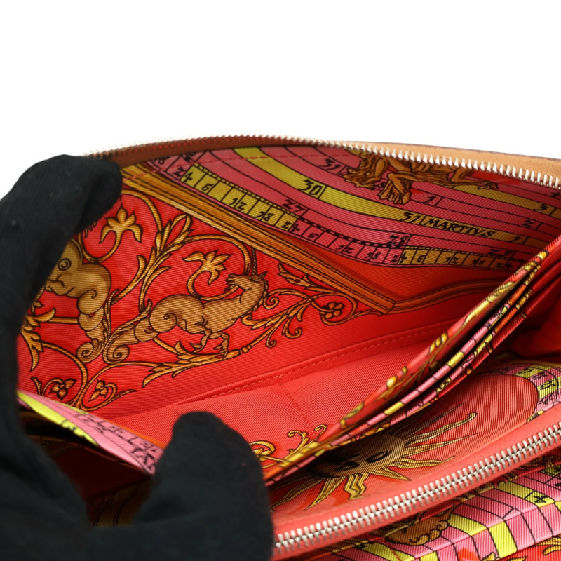 金棕色 Epsom牛皮 Silk'In 拉鏈 長夾 口R刻【HERMES 愛馬仕】 H069645CK-3
