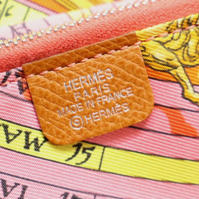 金棕色 Epsom牛皮 Silk'In 拉鏈 長夾 口R刻【HERMES 愛馬仕】 H069645CK-6