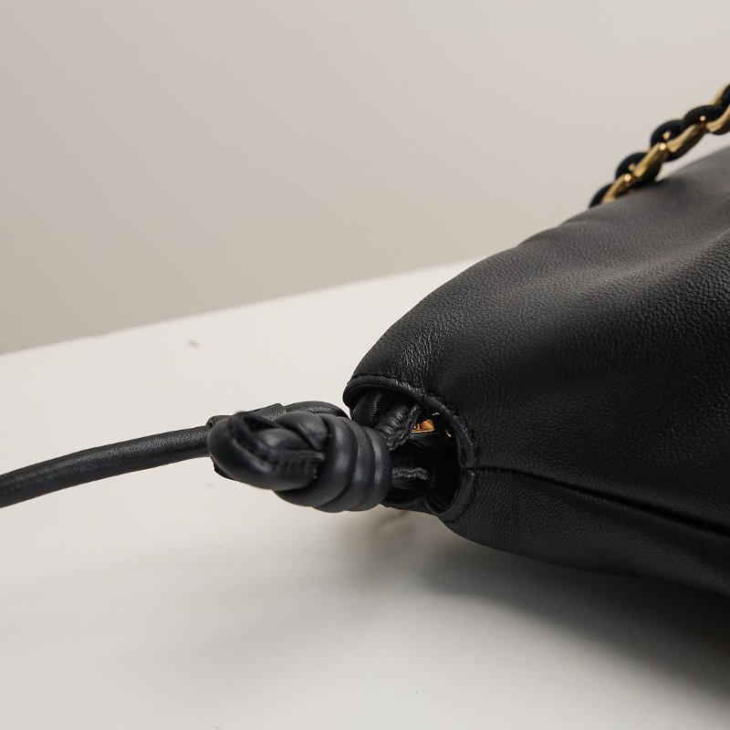 二手Loewe 中號flamenco Purse福袋包/黑-9