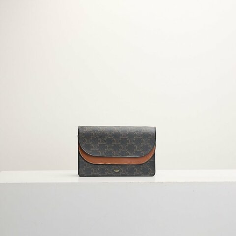 二手Celine Woc老花信封包 棕色