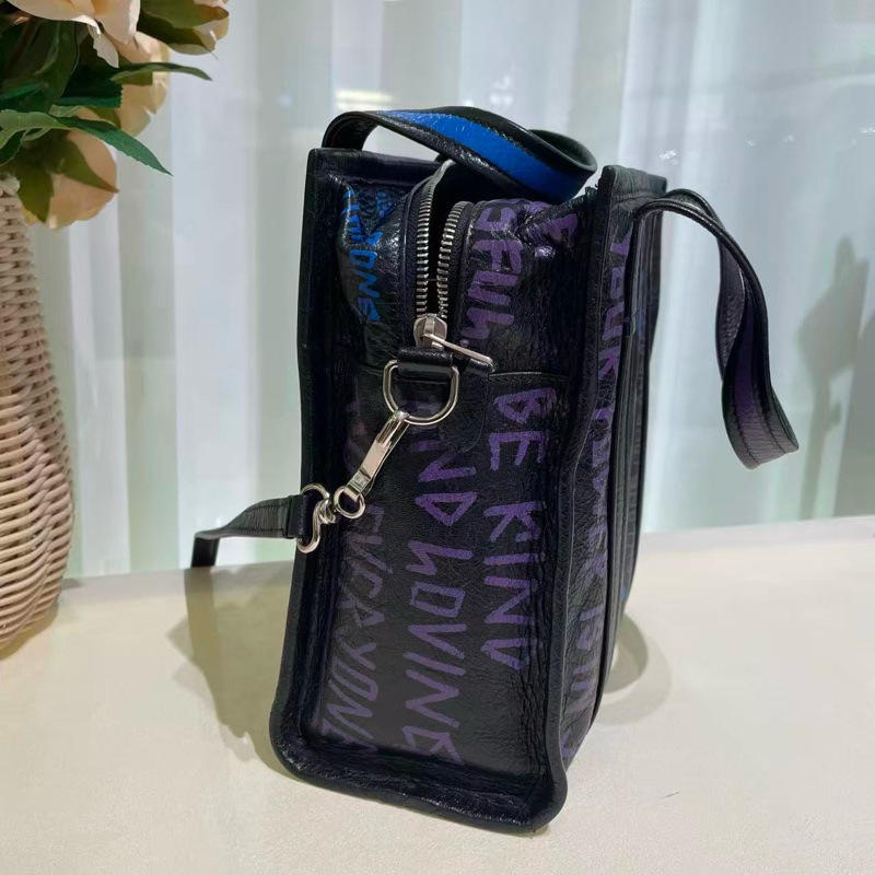 巴黎世家Balenciaga 塗鴉tote單肩斜挎手提包-3
