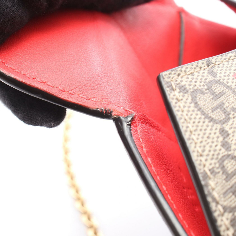 GUCCI Ophidia 小號愛心 GG Supreme 鏈條單肩斜背包 678131 二手-5