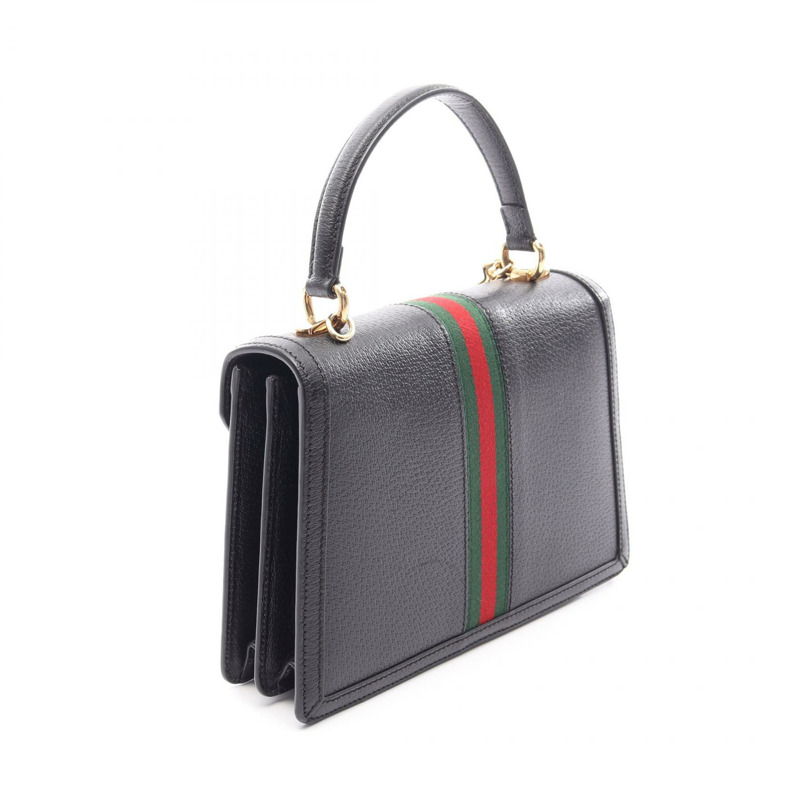 GUCCI Ophidia 手提單肩斜背包 651055 黑色皮革 二手-1