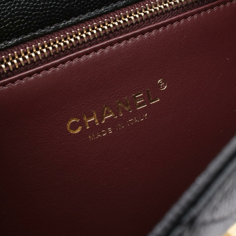 香奈兒 (CHANEL) 絎縫雙肩包/背包,鏈條款 AS4189,小牛皮,黑色,二手,金色五金-3